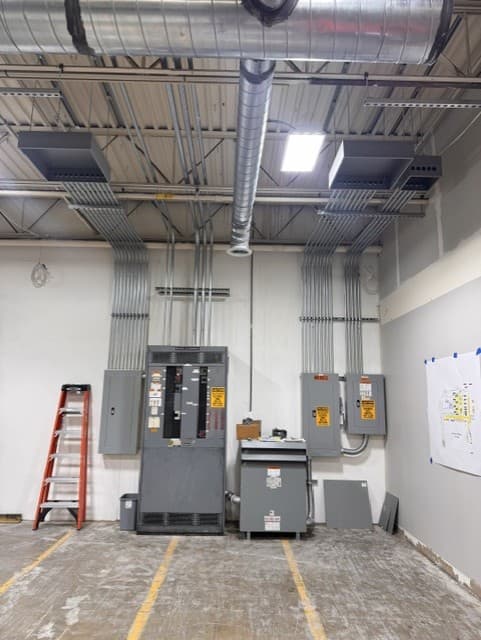 Robb's Electric commercial electrical service, panels, and conduit installed on a west metro building